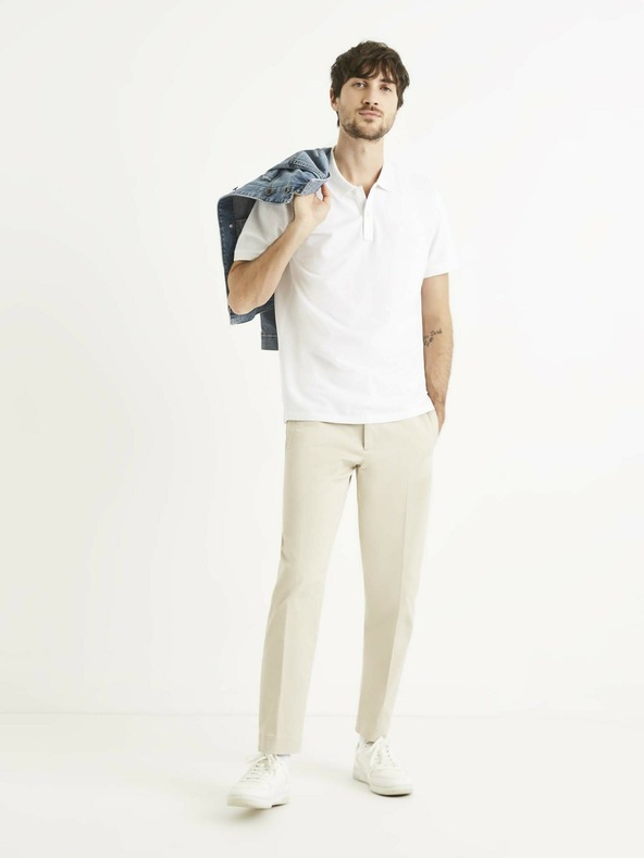 Celio Biela pánska polokošeľa Celio