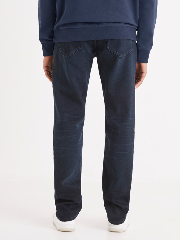 Celio Tmavomodré pánske džínsy Celio C15 rovného strihu