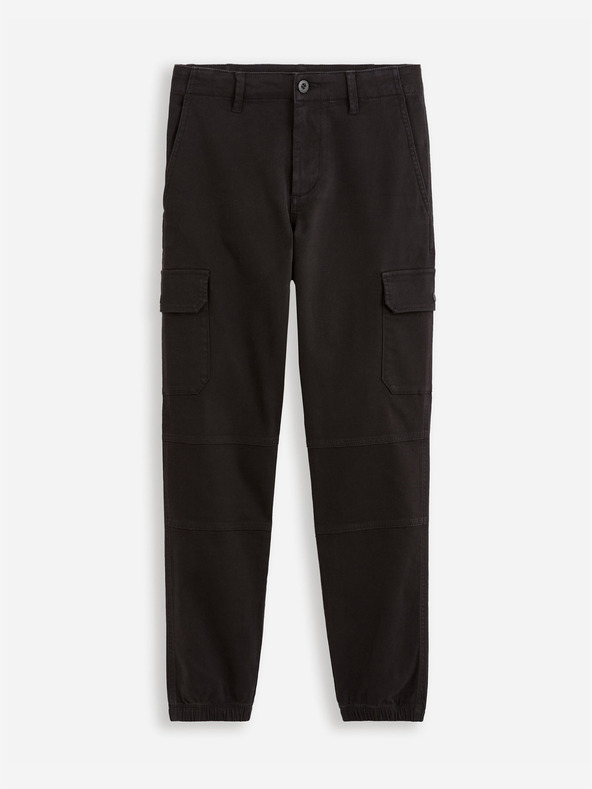 Celio Čierne pánske cargo nohavice Celio Dolyte