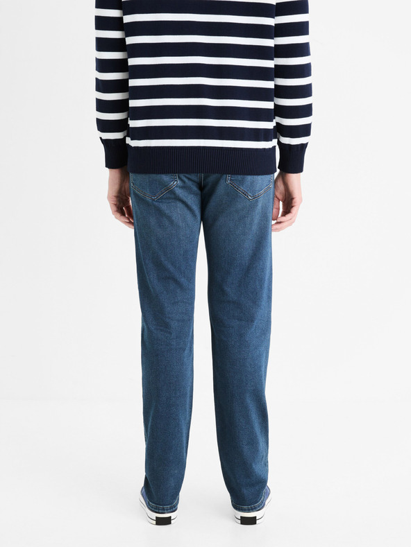 Celio Modré pánske džínsy rovného strihu Celio Stlmaille