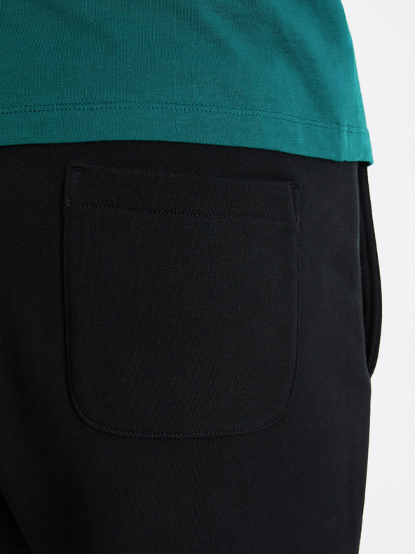 Celio Čierne pánske teplákové šortky Celio Goshort