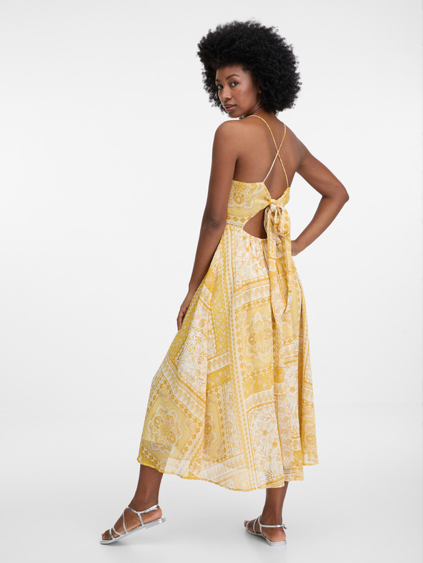 Orsay Žlté dámske midi šaty ORSAY