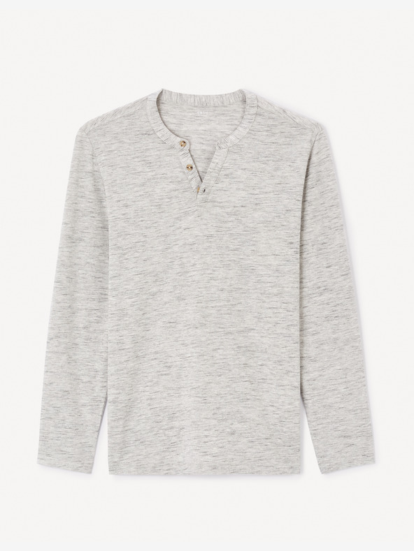 Celio Šedá pánska košeľa s dlhým rukávom Celio Bibow2