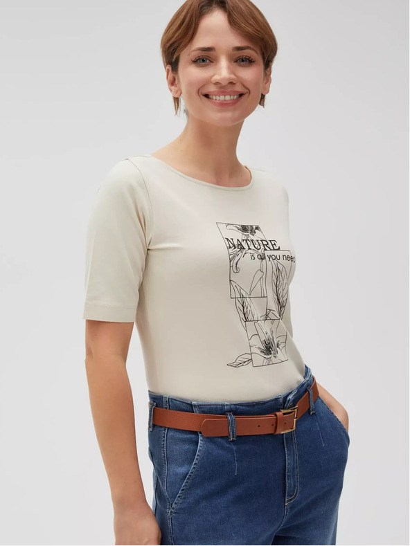 Moodo Béžová dámska košeľa Moodo