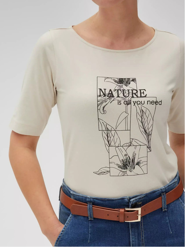 Moodo Béžová dámska košeľa Moodo