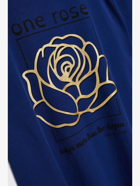 Moodo Tmavomodré tričko s potlačou Moodo