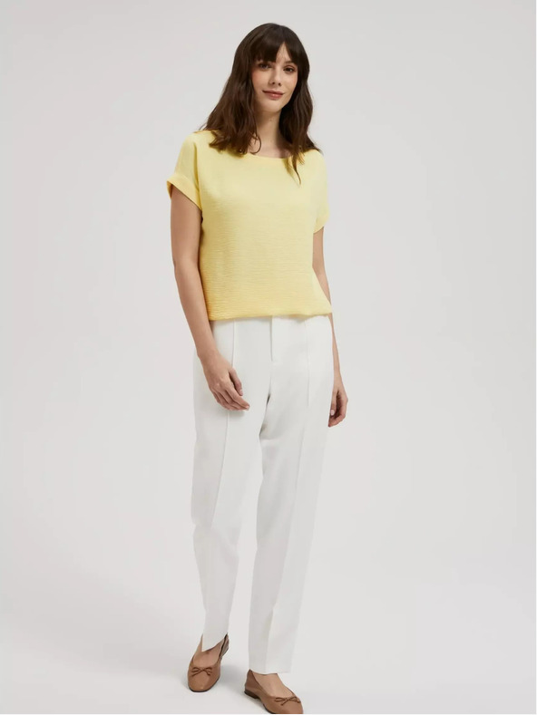 Moodo Žlté tričko s krátkym rukávom Moodo