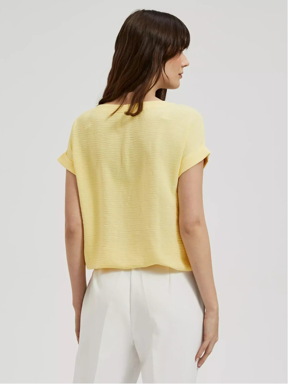 Moodo Žlté tričko s krátkym rukávom Moodo