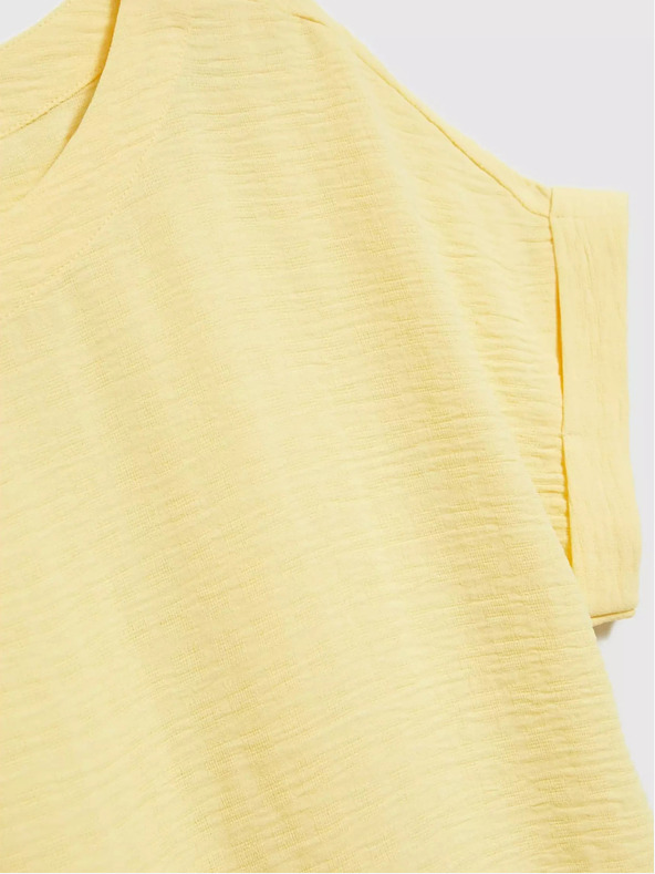 Moodo Žlté tričko s krátkym rukávom Moodo