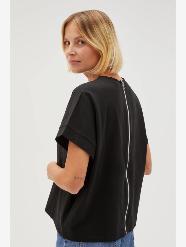 Moodo Čierne dámske dlhé tričko Moodo