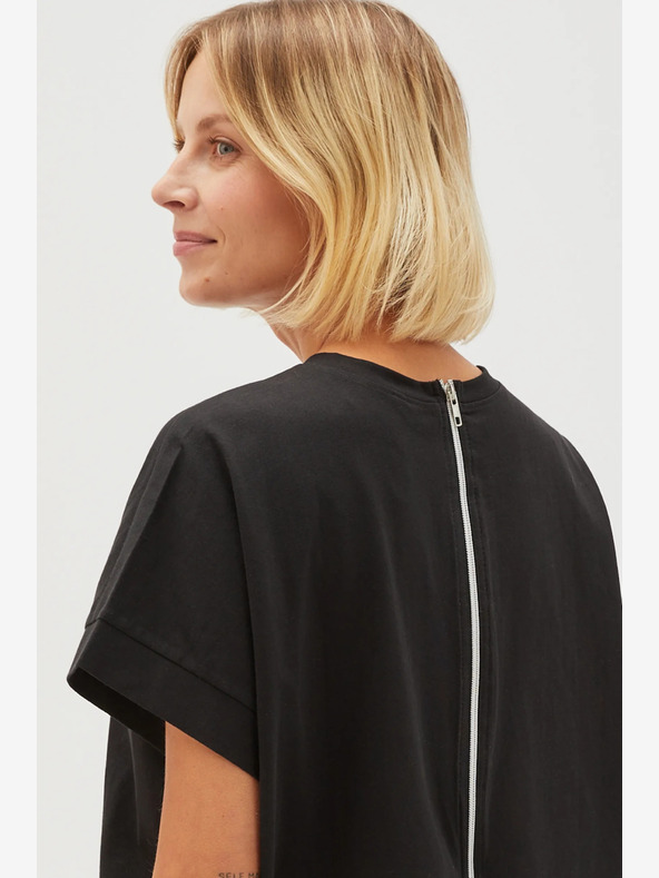 Moodo Čierne dámske dlhé tričko Moodo