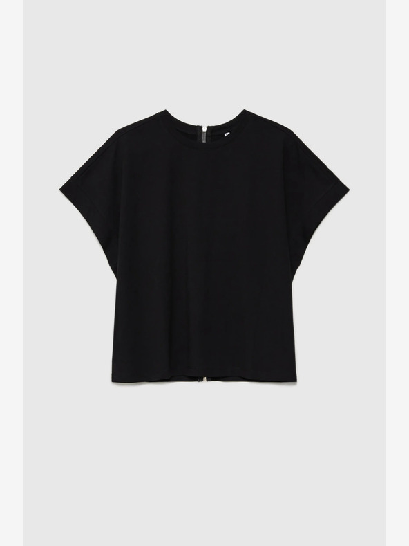 Moodo Čierne dámske dlhé tričko Moodo