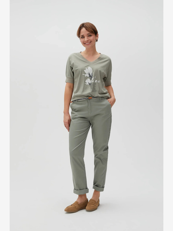 Moodo Svetlozelené dámske tričko Moodo