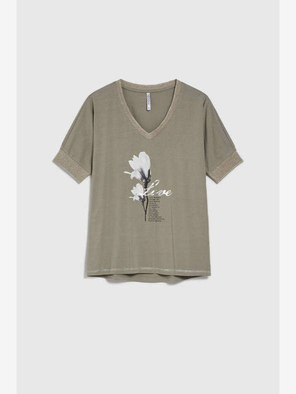 Moodo Svetlozelené dámske tričko Moodo