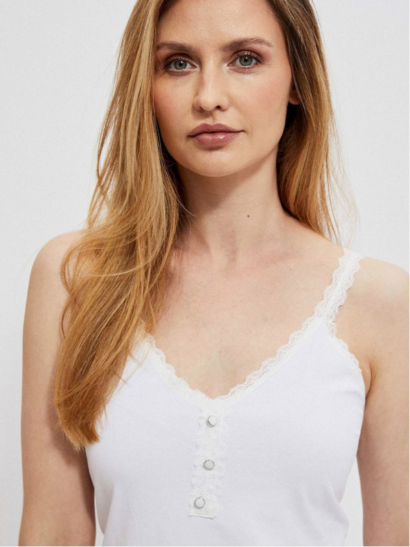 Moodo Biele dámske tielko Moodo