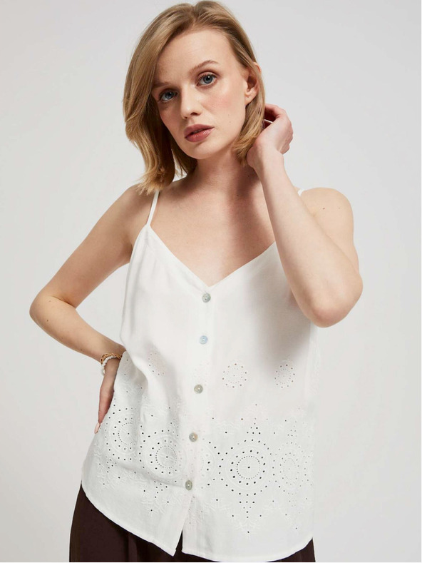 Moodo Biely dámsky top Moodo