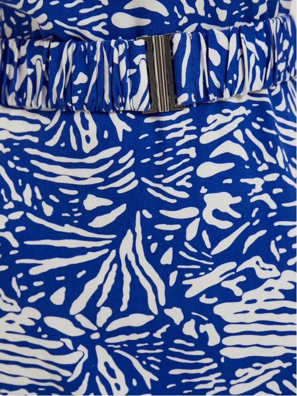 Moodo Modré vzorované midi šaty Moodo