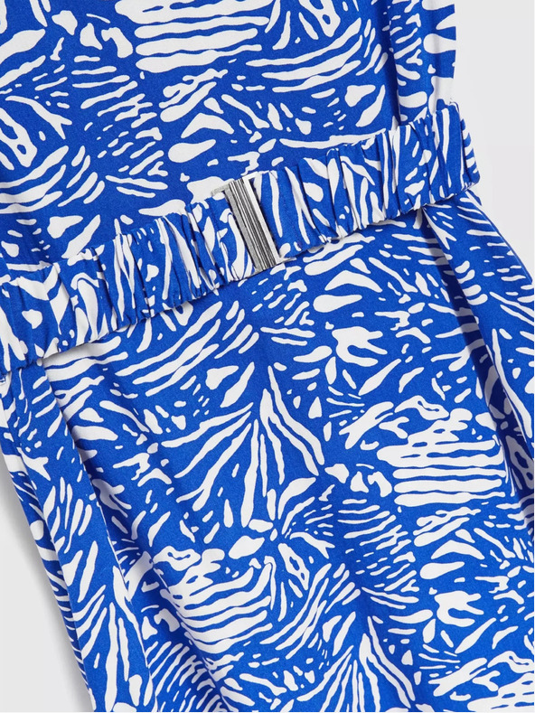 Moodo Modré vzorované midi šaty Moodo