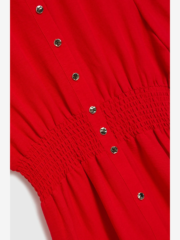 Moodo Červené dámske košeľové šaty Moodo