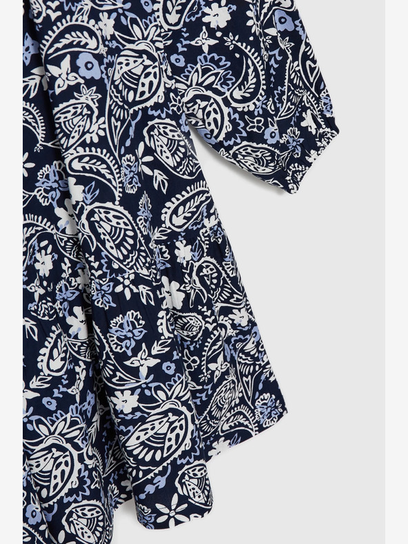 Moodo Biele a modré dámske vzorované šaty Moodo