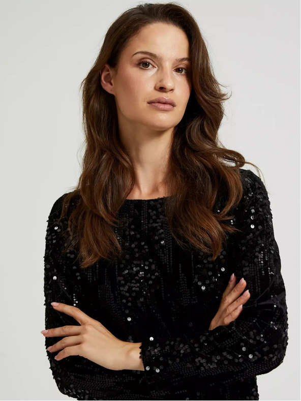 Moodo Dámske flitrové spoločenské šaty Moodo