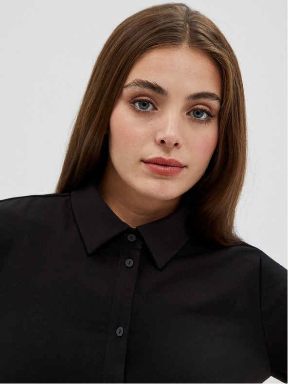 Moodo Čierne dámske midi šaty Moodo