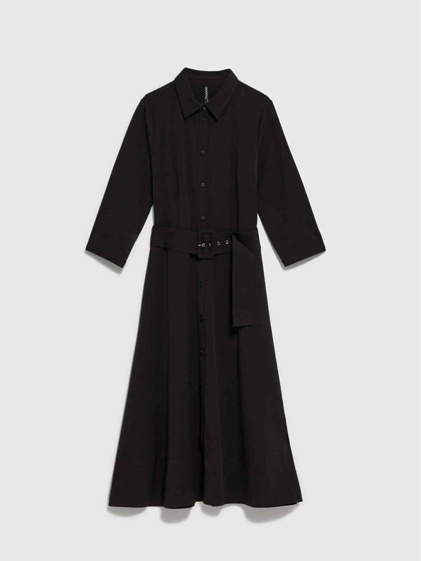 Moodo Čierne dámske midi šaty Moodo