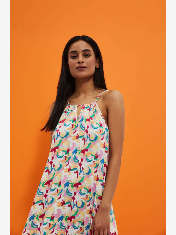 Moodo Vzorované letné šaty bez ramienok Moodo