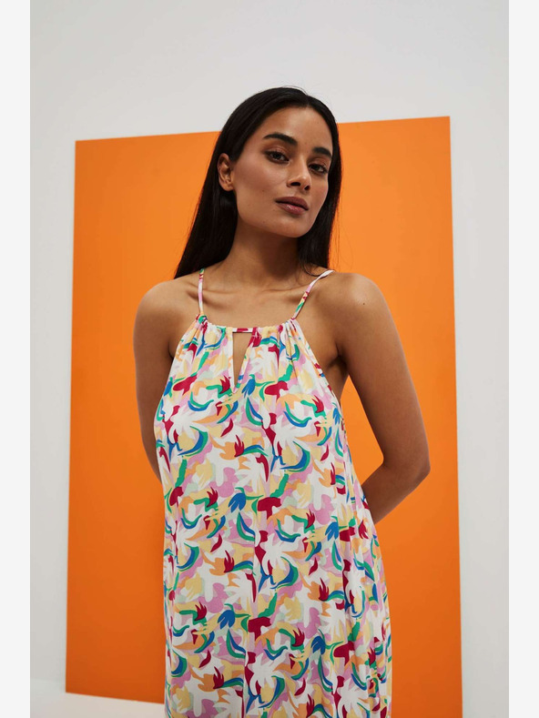 Moodo Vzorované letné šaty bez ramienok Moodo