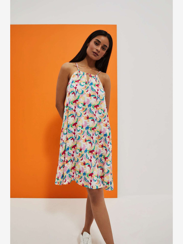 Moodo Vzorované letné šaty bez ramienok Moodo