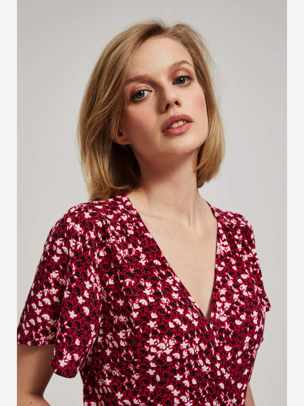 Moodo Tmavoružové maxi šaty Moodo