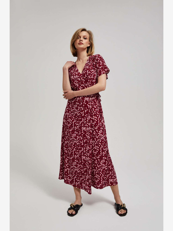 Moodo Tmavoružové maxi šaty Moodo