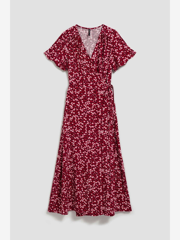 Moodo Tmavoružové maxi šaty Moodo