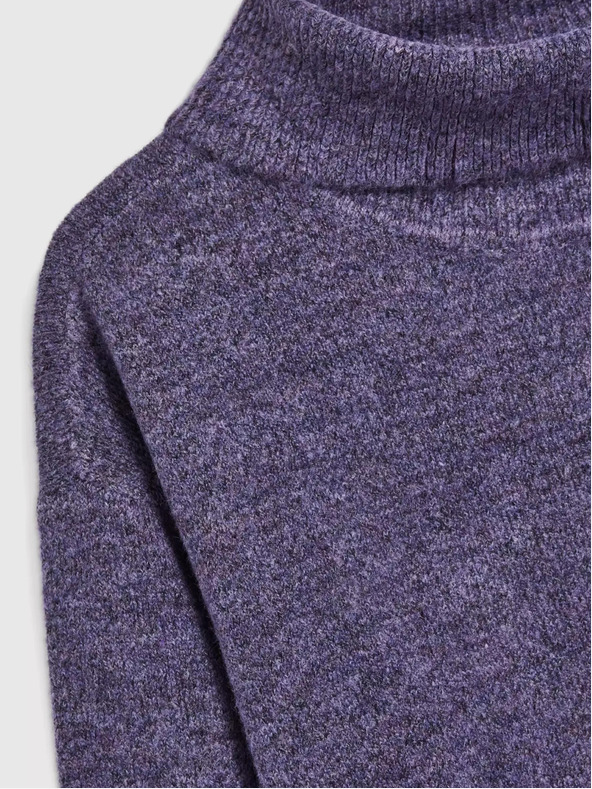 Moodo Fialový sveter s rolákom Moodo