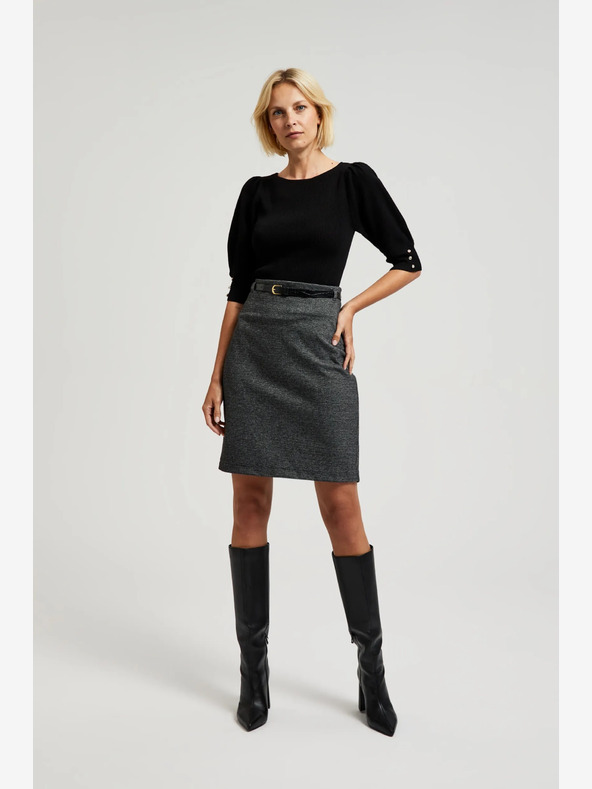 Moodo Čierny dámsky sveter Moodo