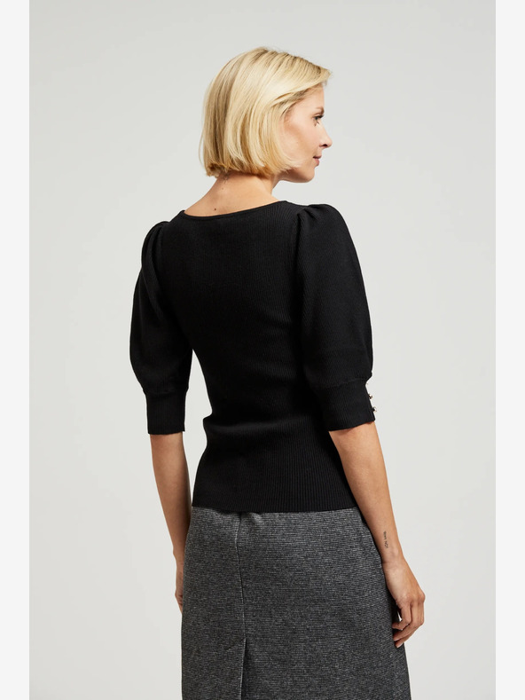 Moodo Čierny dámsky sveter Moodo