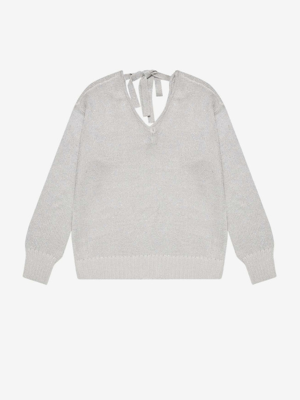 Moodo Šedý dámsky lesklý sveter Moodo