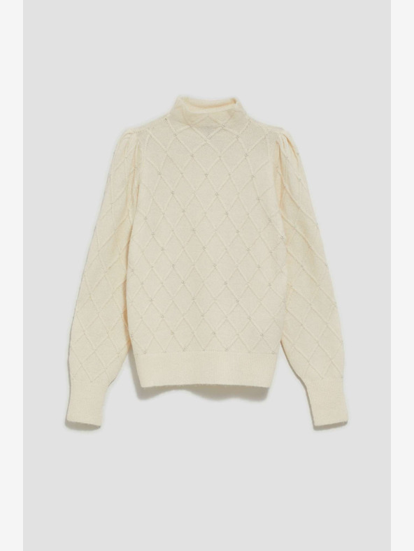 Moodo Krémový dámsky sveter Moodo