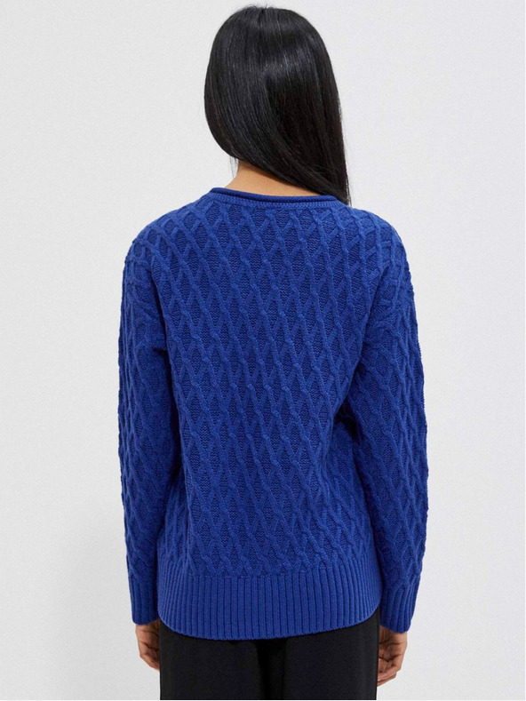 Moodo Modrý dámsky sveter Moodo