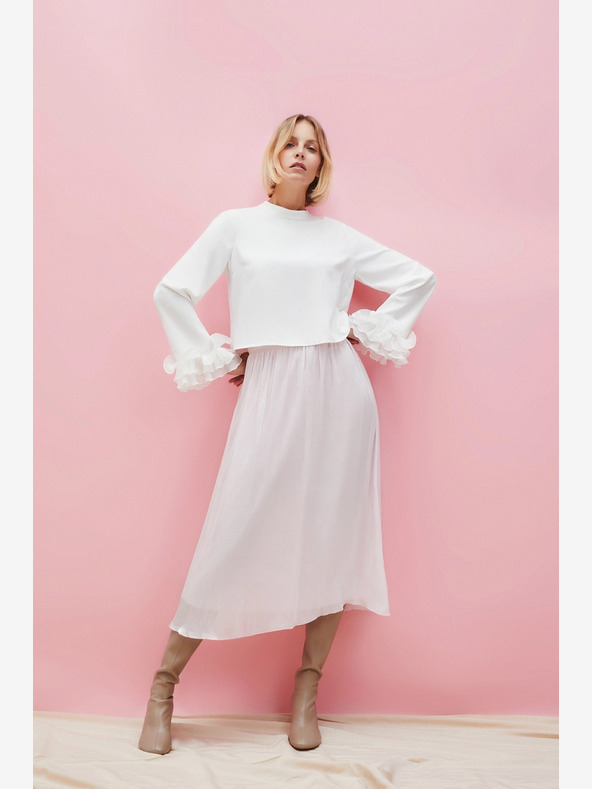 Moodo Svetloružová dámska sukňa Moodo