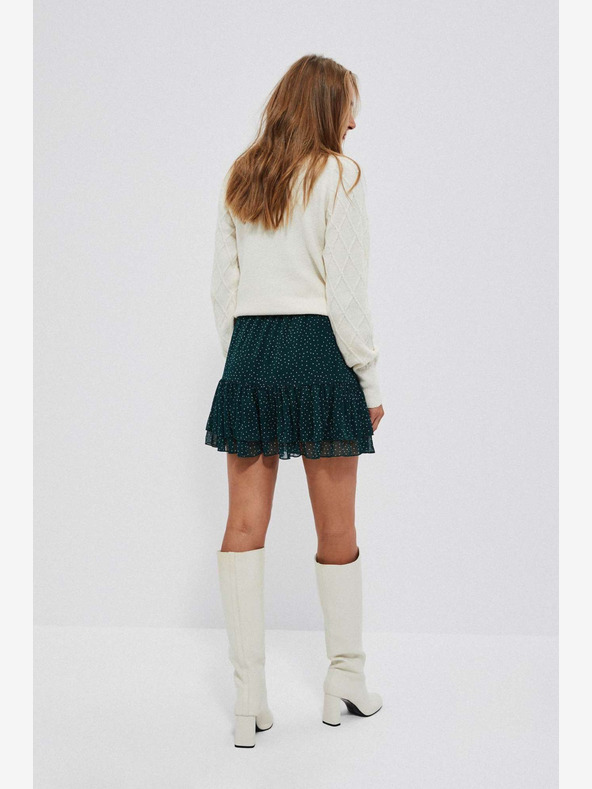 Moodo Zelená dámska bodkovaná sukňa Moodo