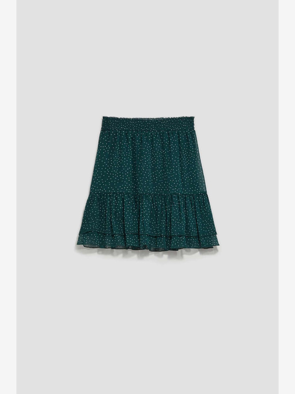 Moodo Zelená dámska bodkovaná sukňa Moodo