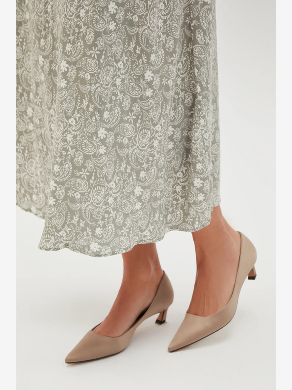 Moodo Moodo Bielo-zelená dámska vzorovaná sukňa