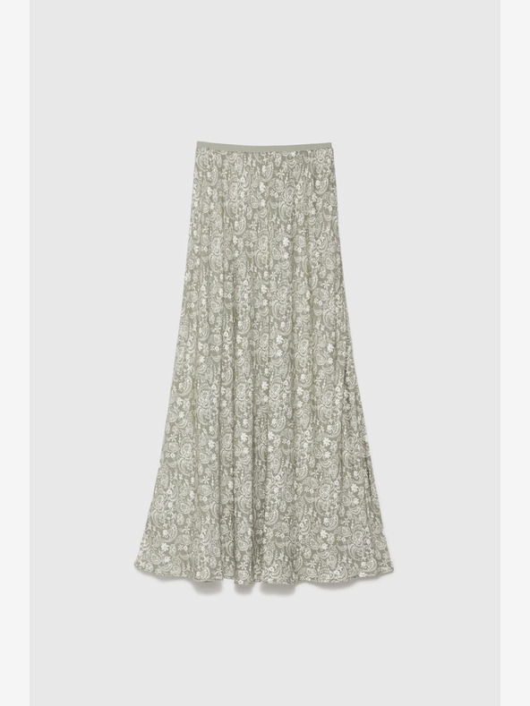 Moodo Moodo Bielo-zelená dámska vzorovaná sukňa