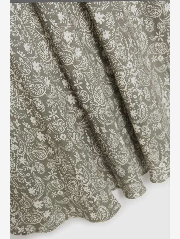 Moodo Moodo Bielo-zelená dámska vzorovaná sukňa