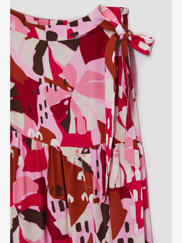 Moodo Červená a ružová dámska vzorovaná sukňa Moodo