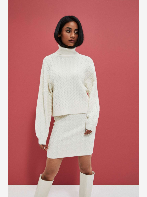 Moodo Krémová dámska sukňa Moodo