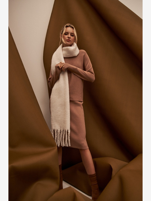 Moodo Hnedá dámska tepláková sukňa Moodo