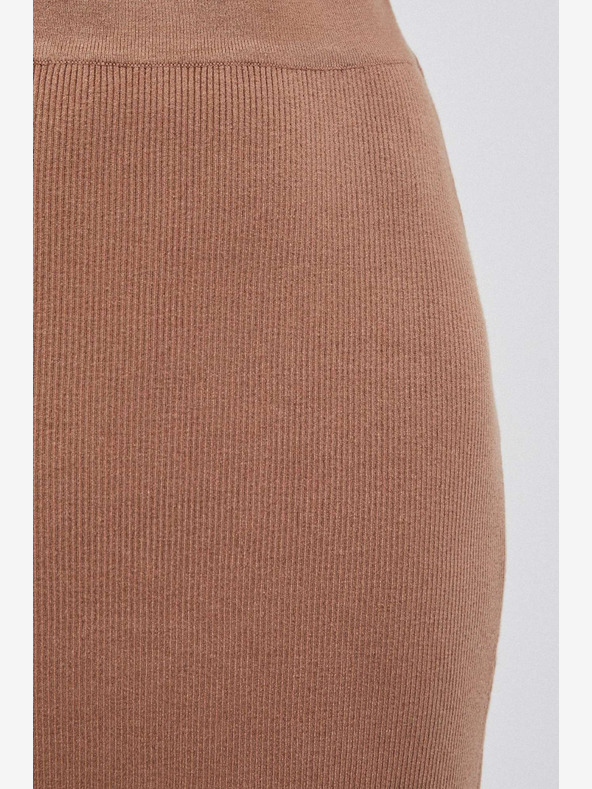 Moodo Hnedá dámska tepláková sukňa Moodo