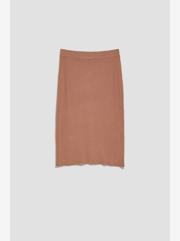 Moodo Hnedá dámska tepláková sukňa Moodo